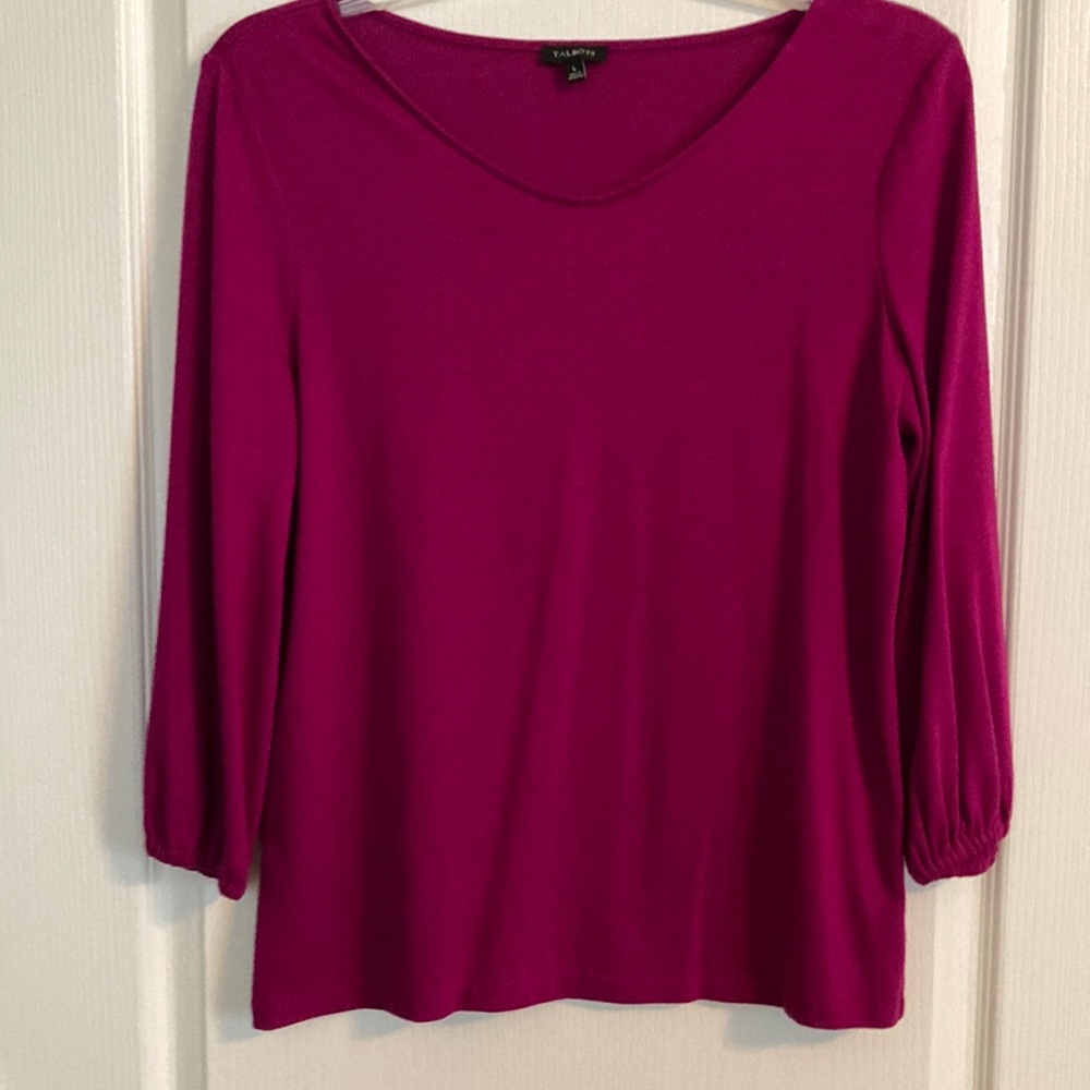REMOVING Talbots Magenta Long Sleeve Tee